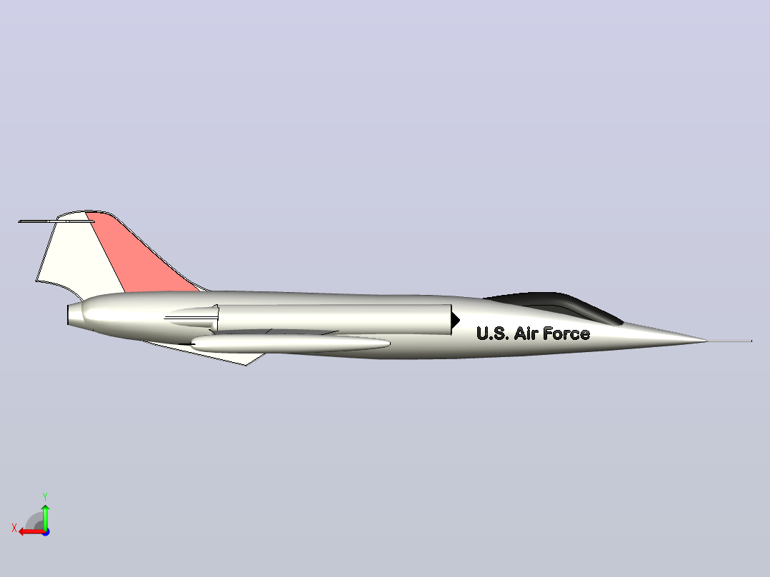 F-104星际战斗机后视图