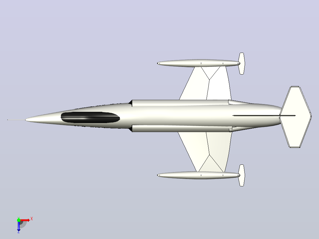 F-104星际战斗机俯视图