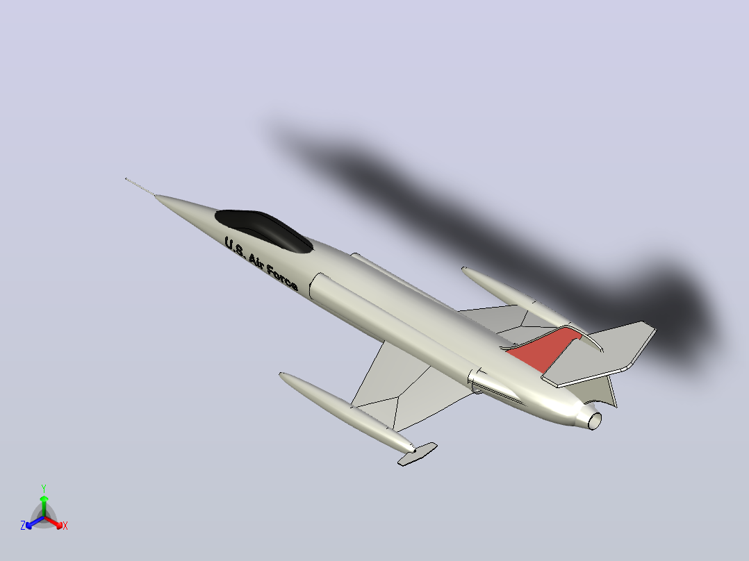 F-104星际战斗机正等轴测图