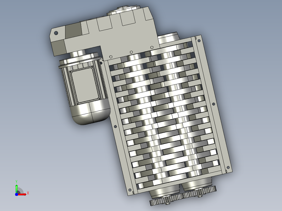 碎纸机shredder-40832-模型格式为 stp igs前视图
