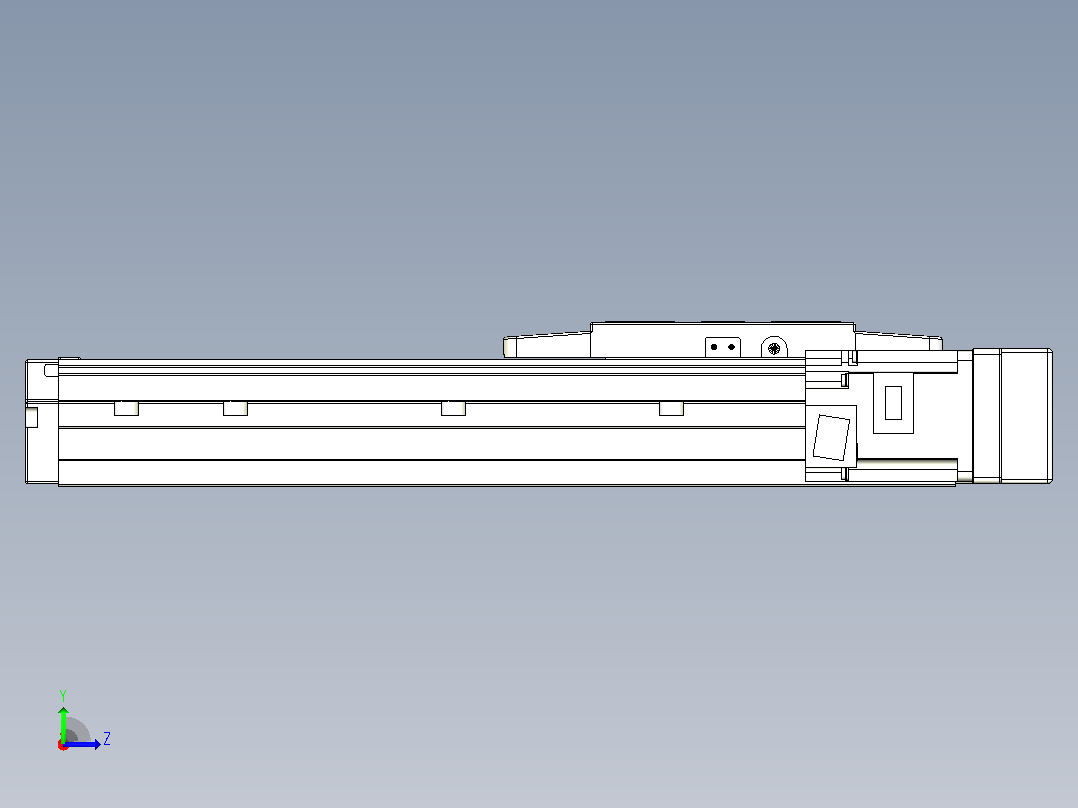 滚珠丝杠直线轴内置导轨TPA-GCR-120-1610C-L200-MR-M40-N3左视图
