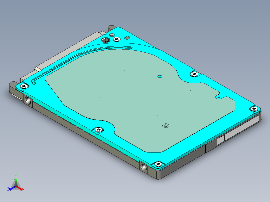 硬盘内部结构CATIA V5 r21实体主视图