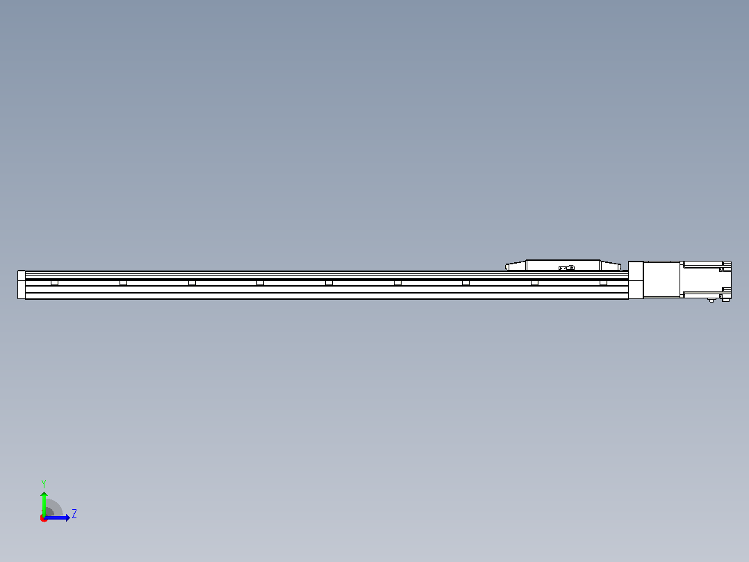 滚珠丝杠直线轴内置导轨TPA-GCR-170-2510C-L1050-M-M75-N3左视图