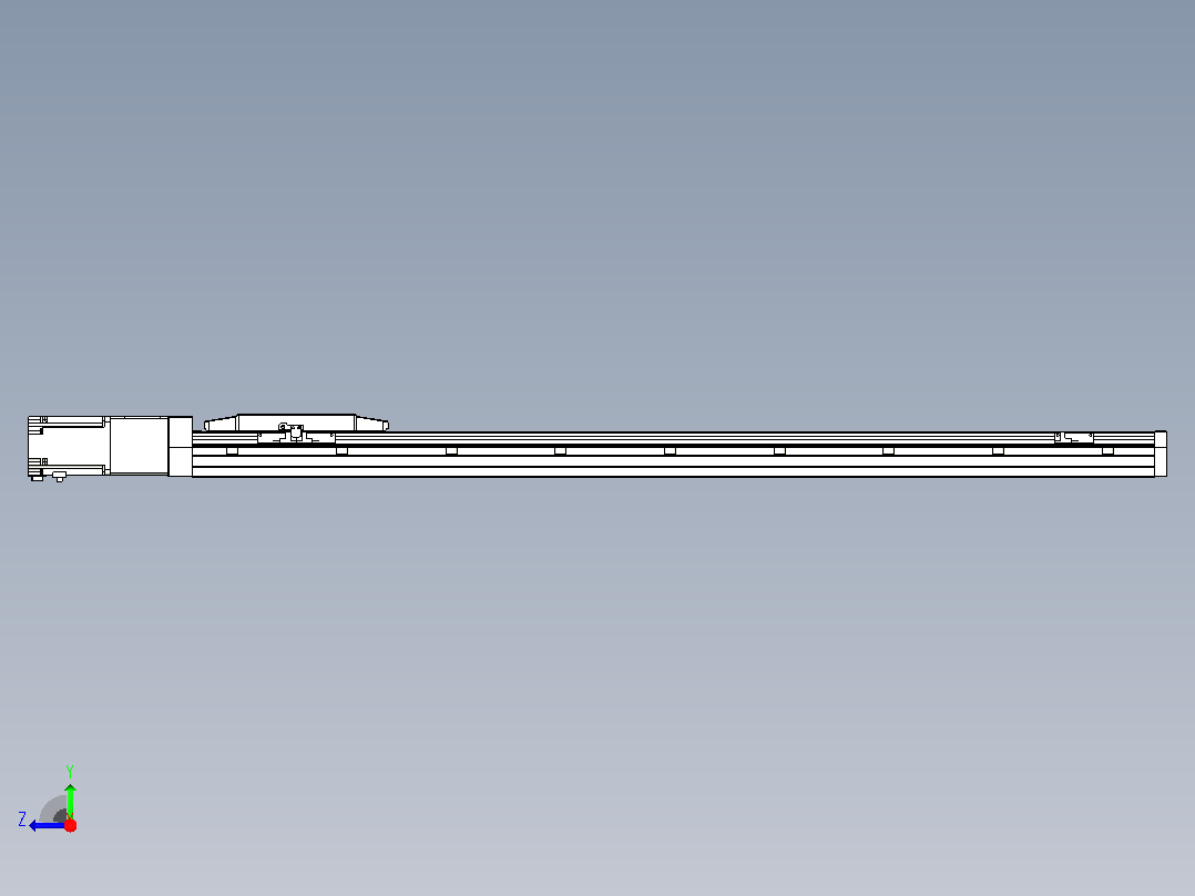 滚珠丝杠直线轴内置导轨TPA-GCR-170-2510C-L1050-M-M75-N3右视图