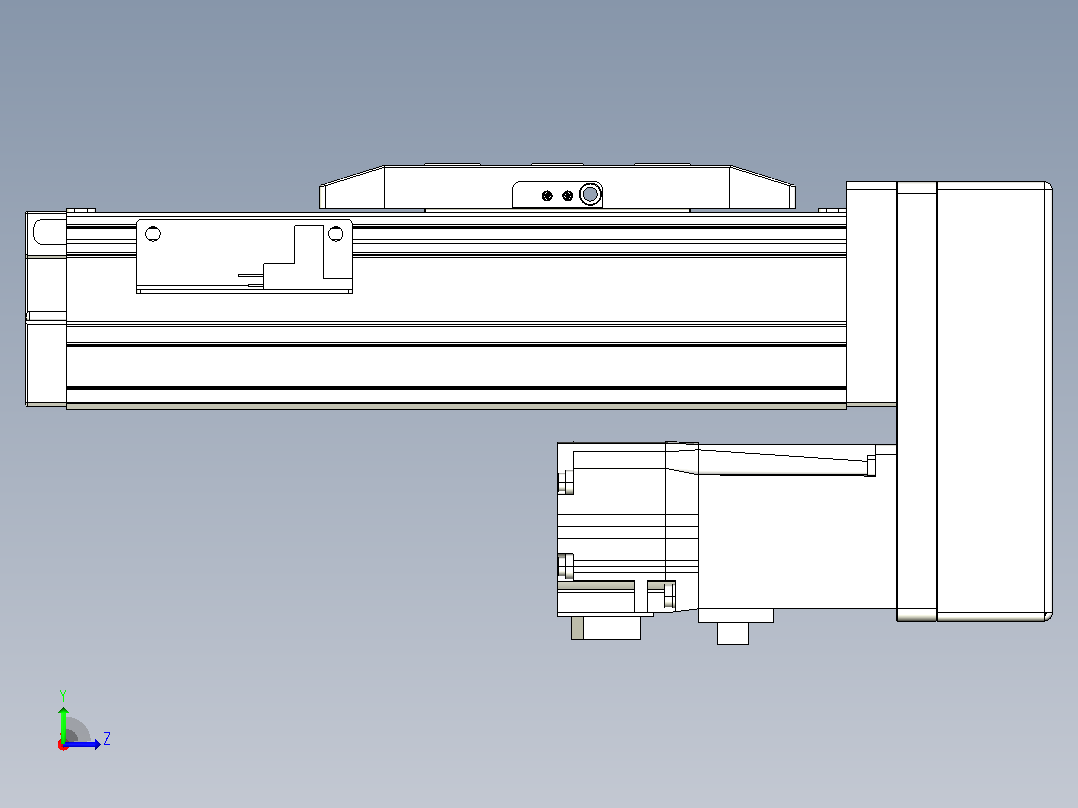 滚珠丝杠直线轴内置导轨TPA-GCR-50-1210C-L50-MP-M10-N3左视图