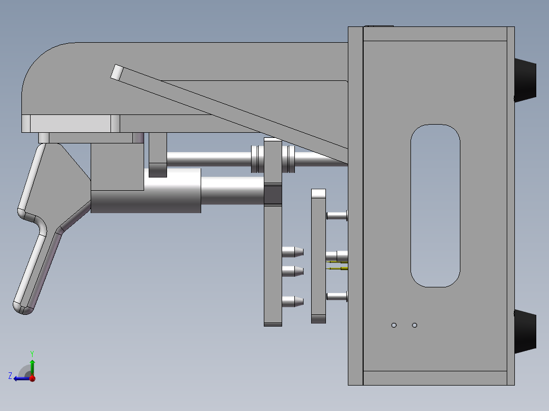 功能测试治具右视图