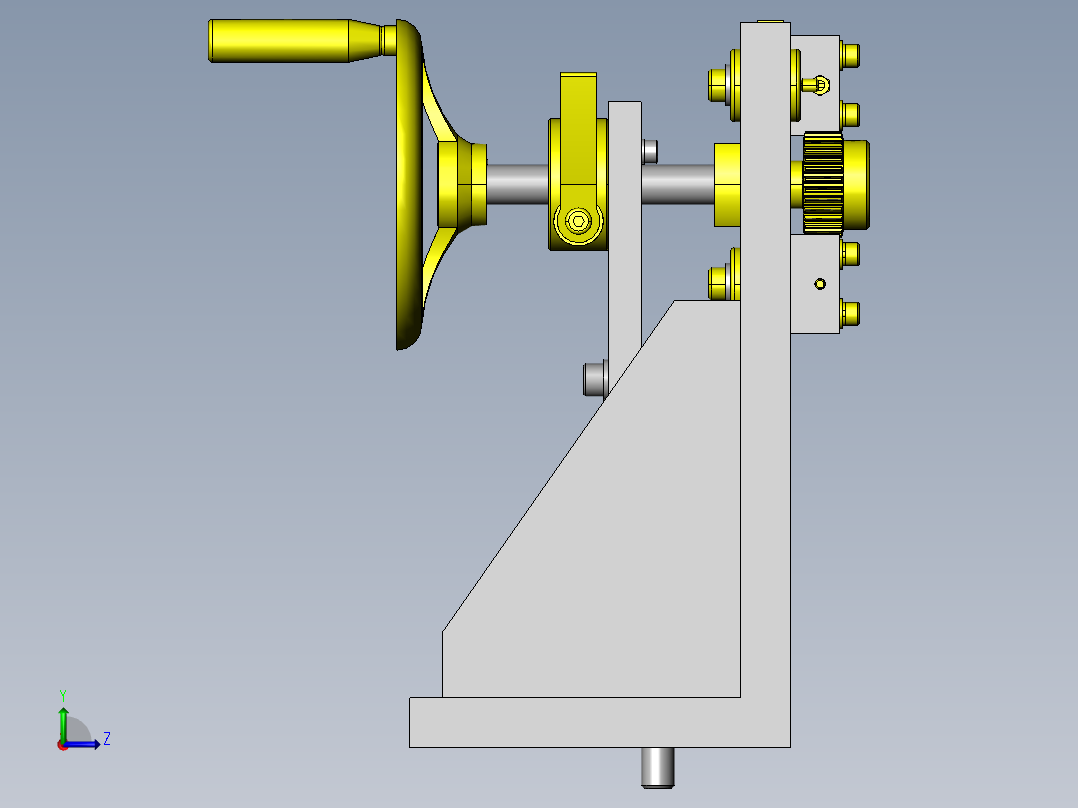 同步宽度传感器换装装置左视图