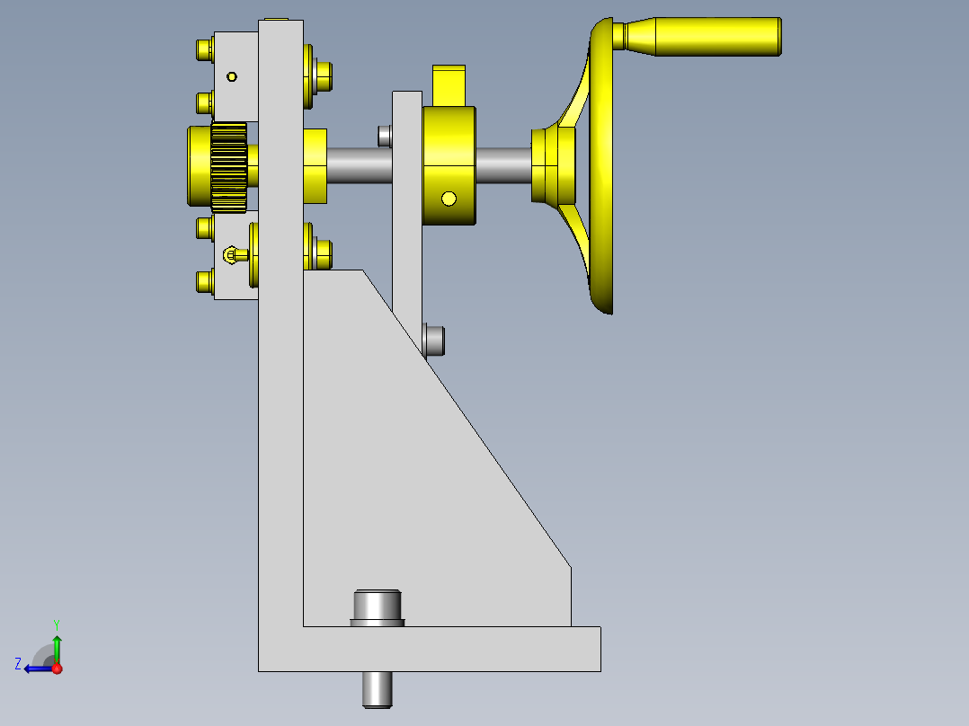 同步宽度传感器换装装置右视图