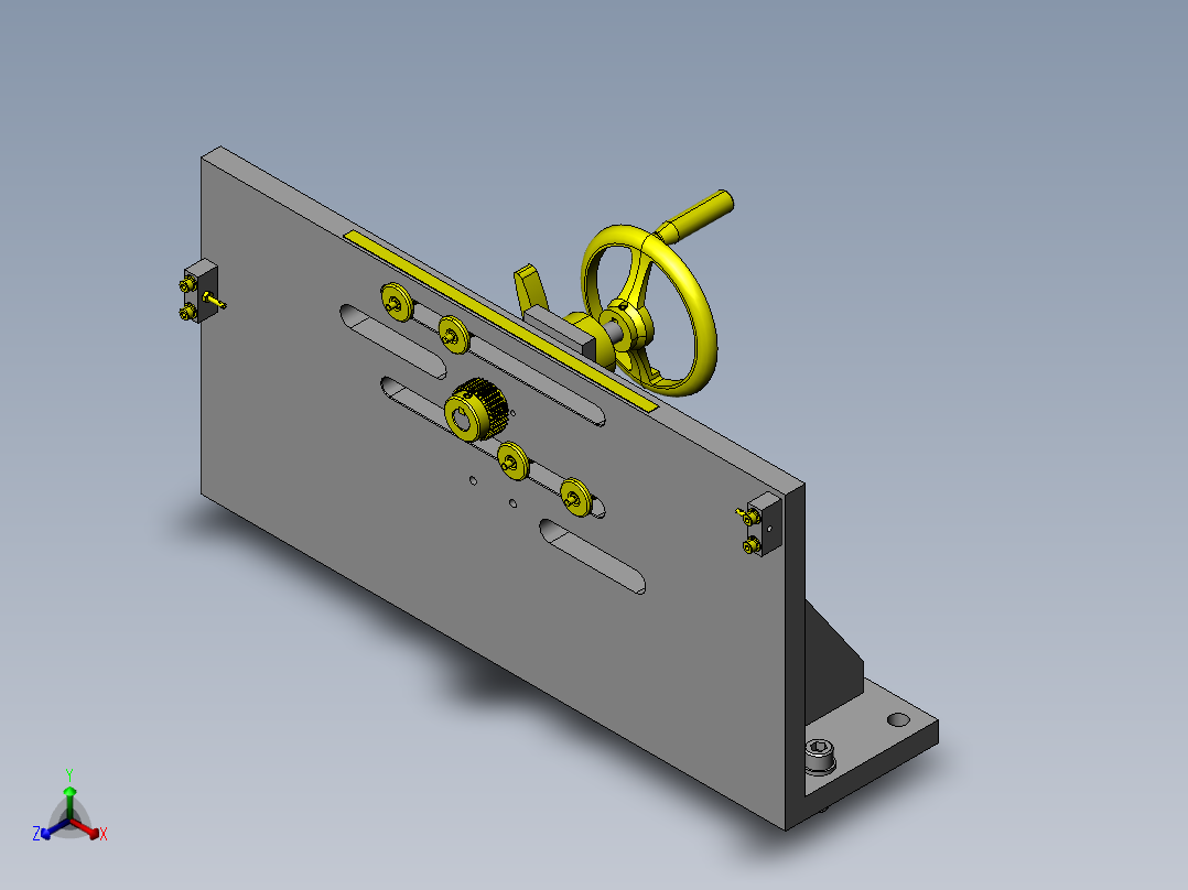 同步宽度传感器换装装置正等轴测图