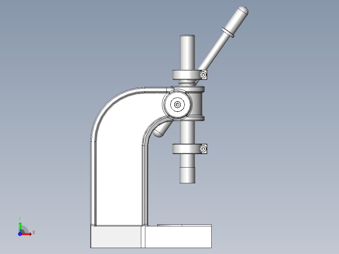 塑料外壳压入夹具前视图