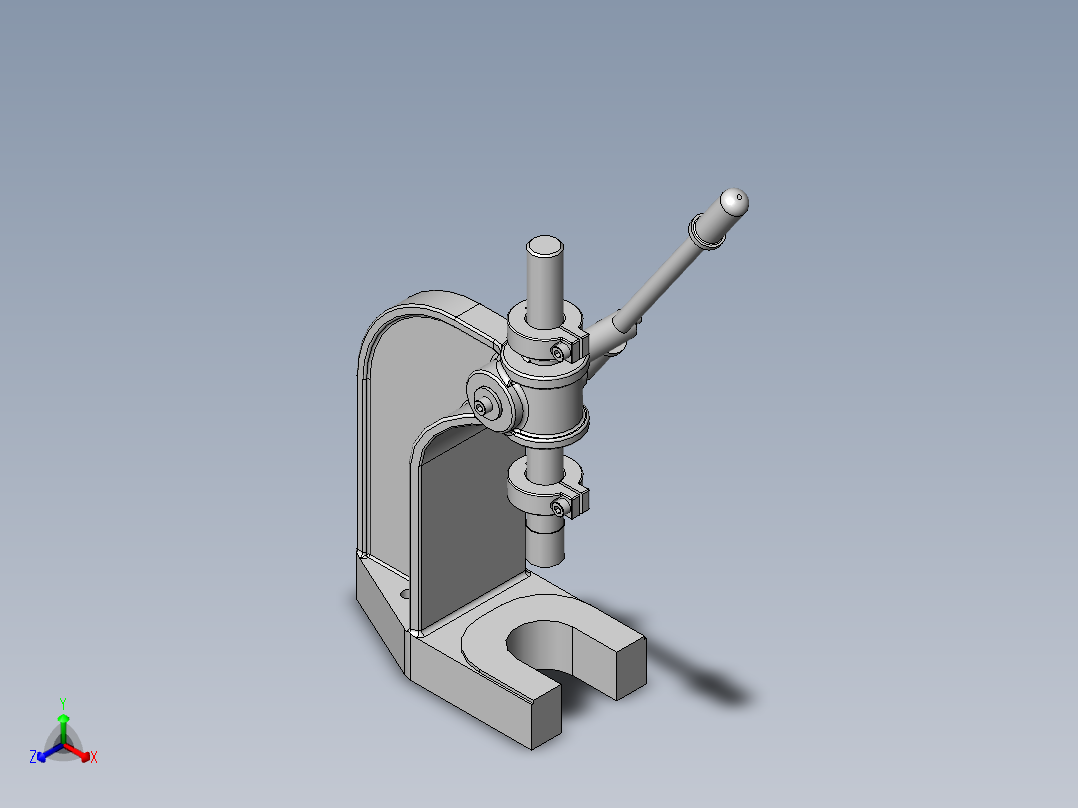 塑料外壳压入夹具正等轴测图