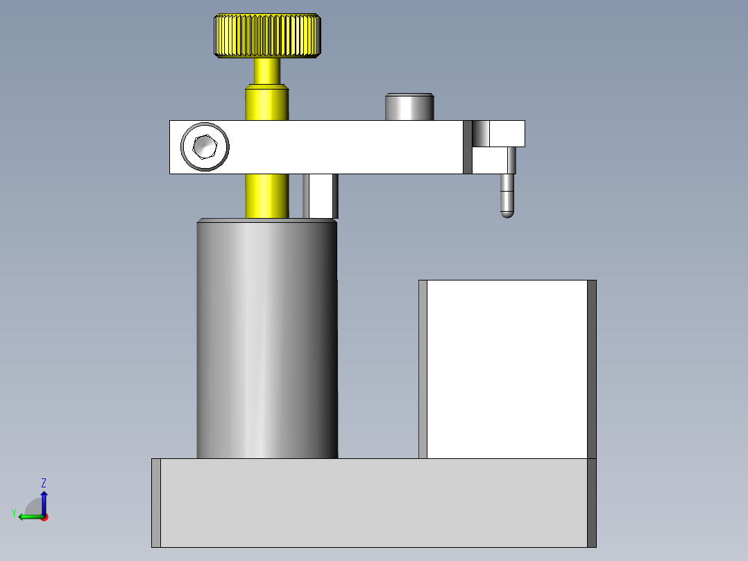 微小零件的按压夹具左视图