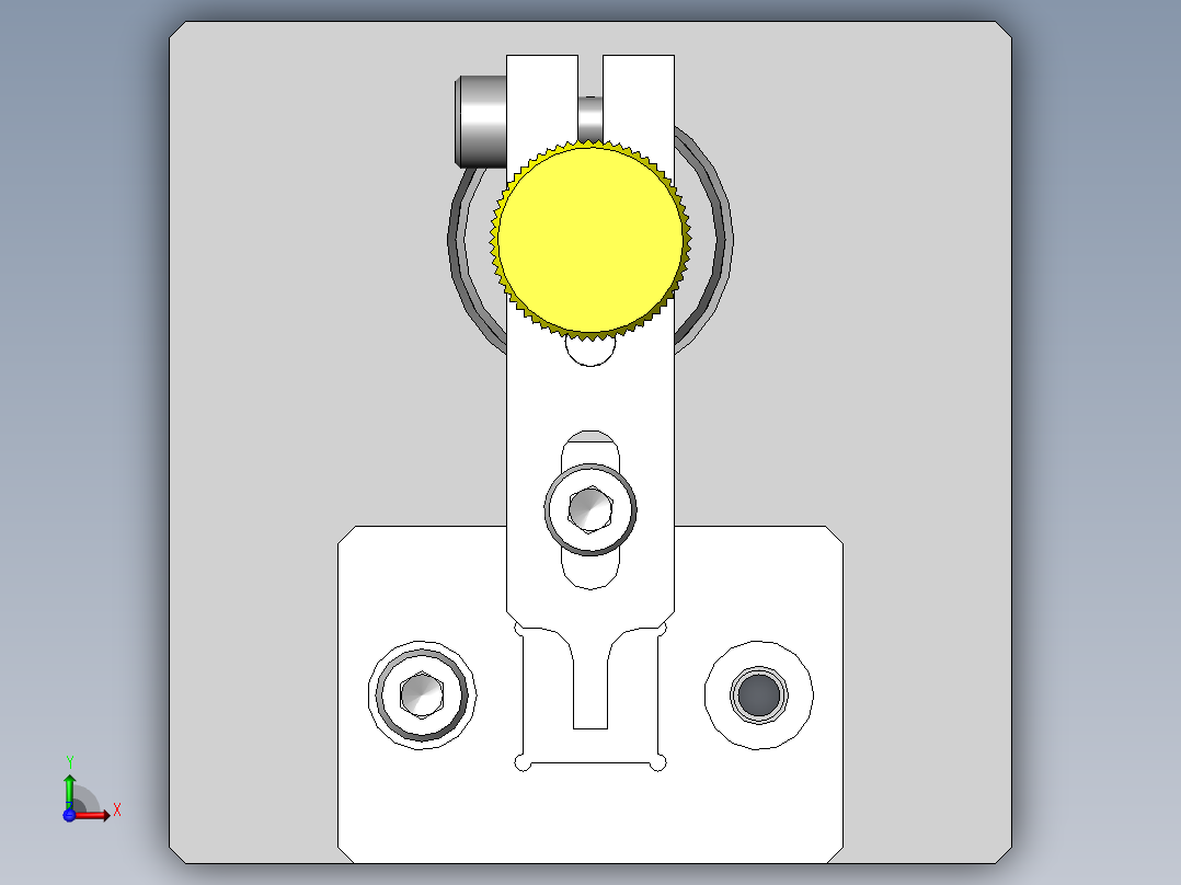 微小零件的按压夹具俯视图