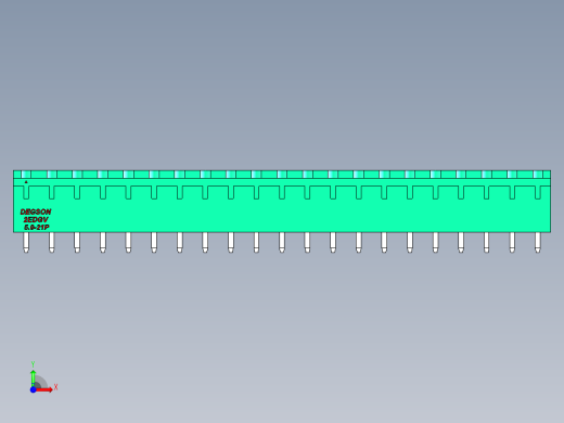 DEGSON 2EDG 系列 5.0mm 可插拔接线端子组-2EDGV-5.0-21P-14-00AH前视缩略图