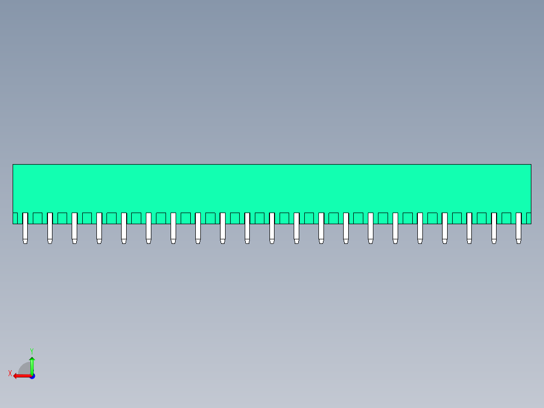 DEGSON 2EDG 系列 5.0mm 可插拔接线端子组-2EDGV-5.0-21P-14-00AH后视图
