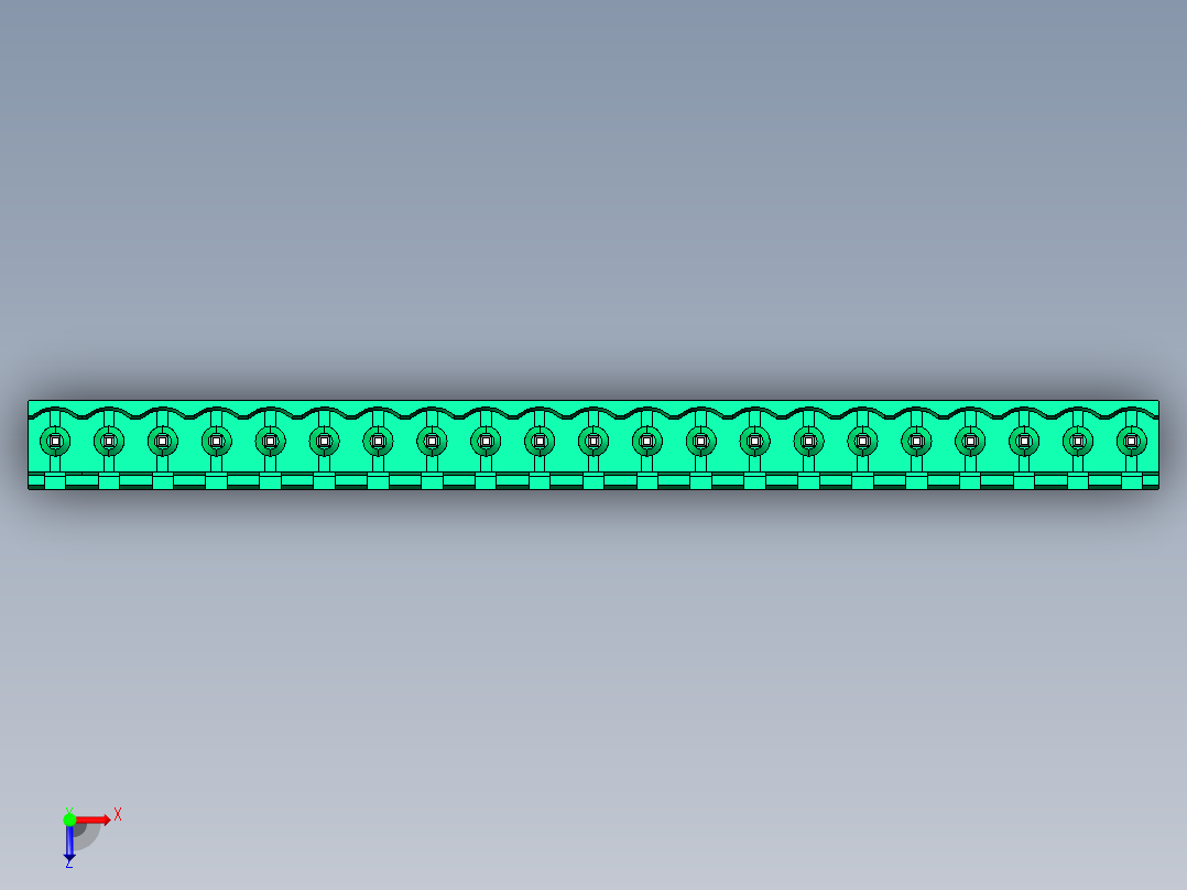 DEGSON 2EDG 系列 5.0mm 可插拔接线端子组-2EDGV-5.0-21P-14-00AH俯视图