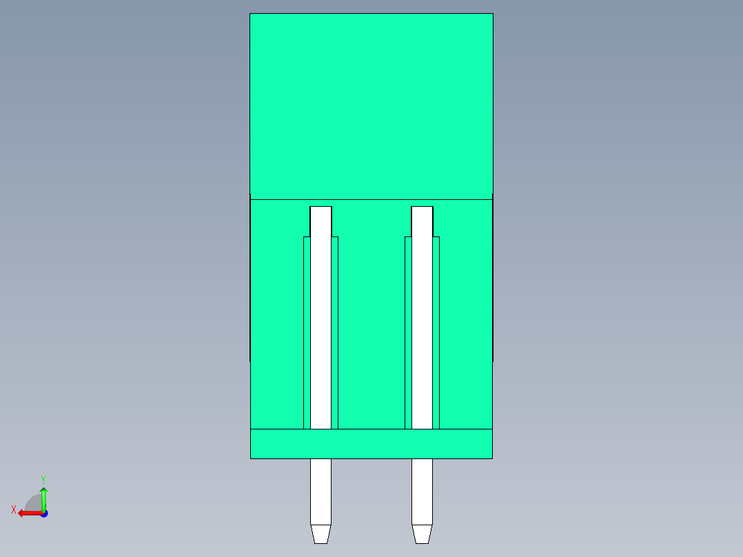 DEGSON 2EDG 系列 5.0mm 可插拔接线端子组-2EDGVH-5.0-04P-14-00AH后视图