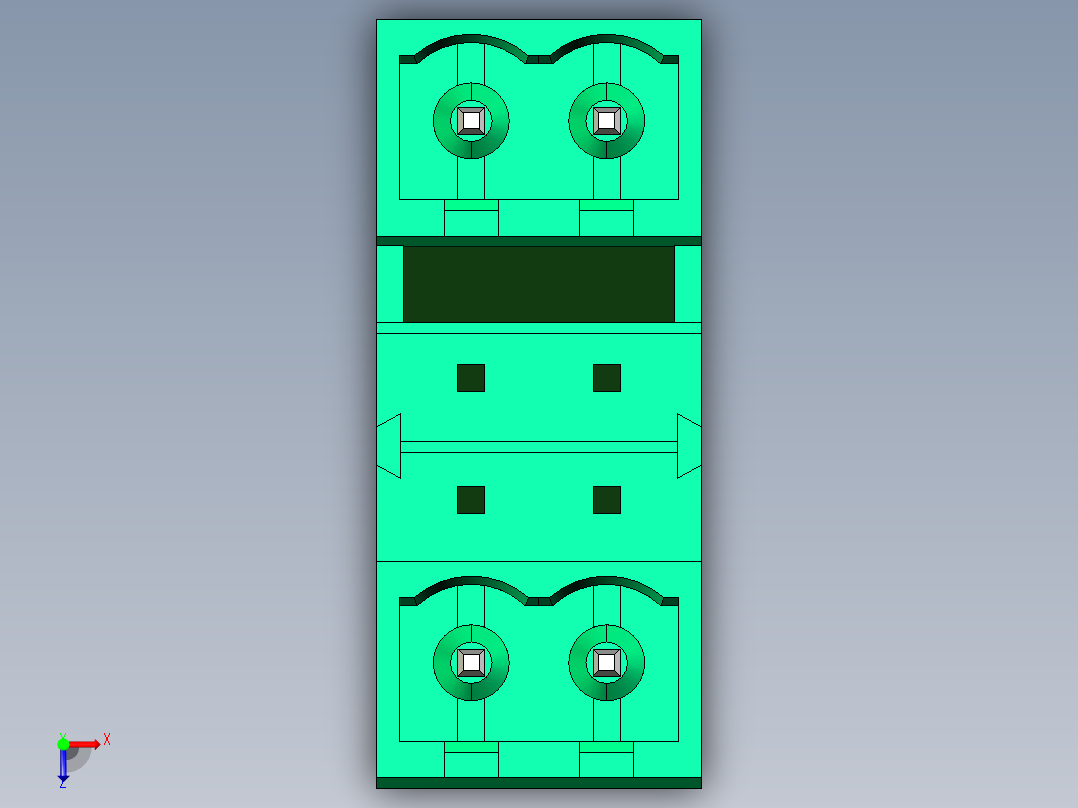 DEGSON 2EDG 系列 5.0mm 可插拔接线端子组-2EDGVH-5.0-04P-14-00AH俯视图