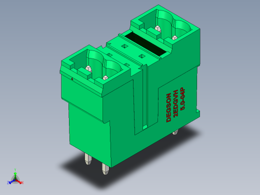 DEGSON 2EDG 系列 5.0mm 可插拔接线端子组-2EDGVH-5.0-04P-14-00AH正等轴测缩略图