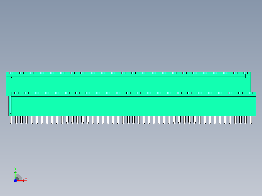 DEGSON 2EDG 系列 5.08mm 可插拔接线端子组-2EDGVT-5.08-48P-14-00AH前视图