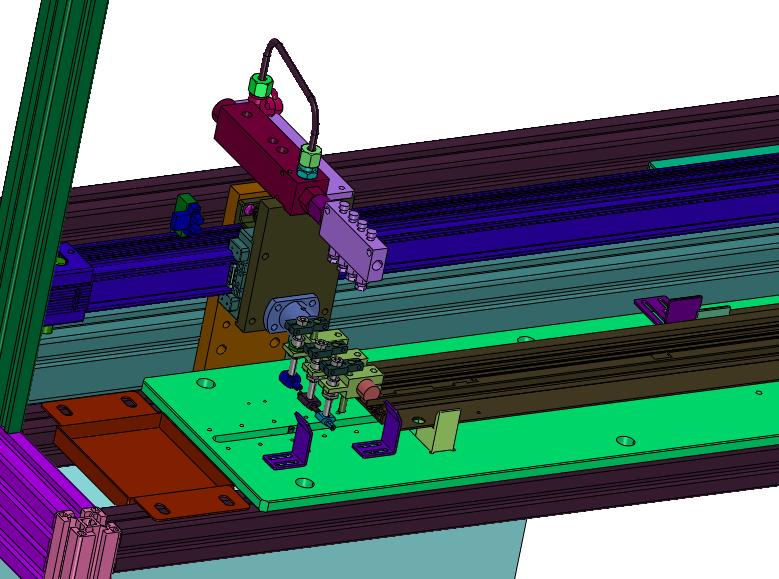 天窗铝轨直线喷油设备