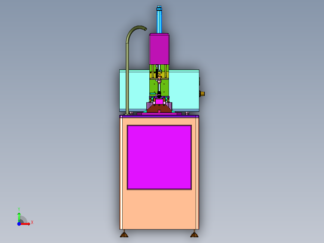 热水器阀吹气式锁螺丝机前视图