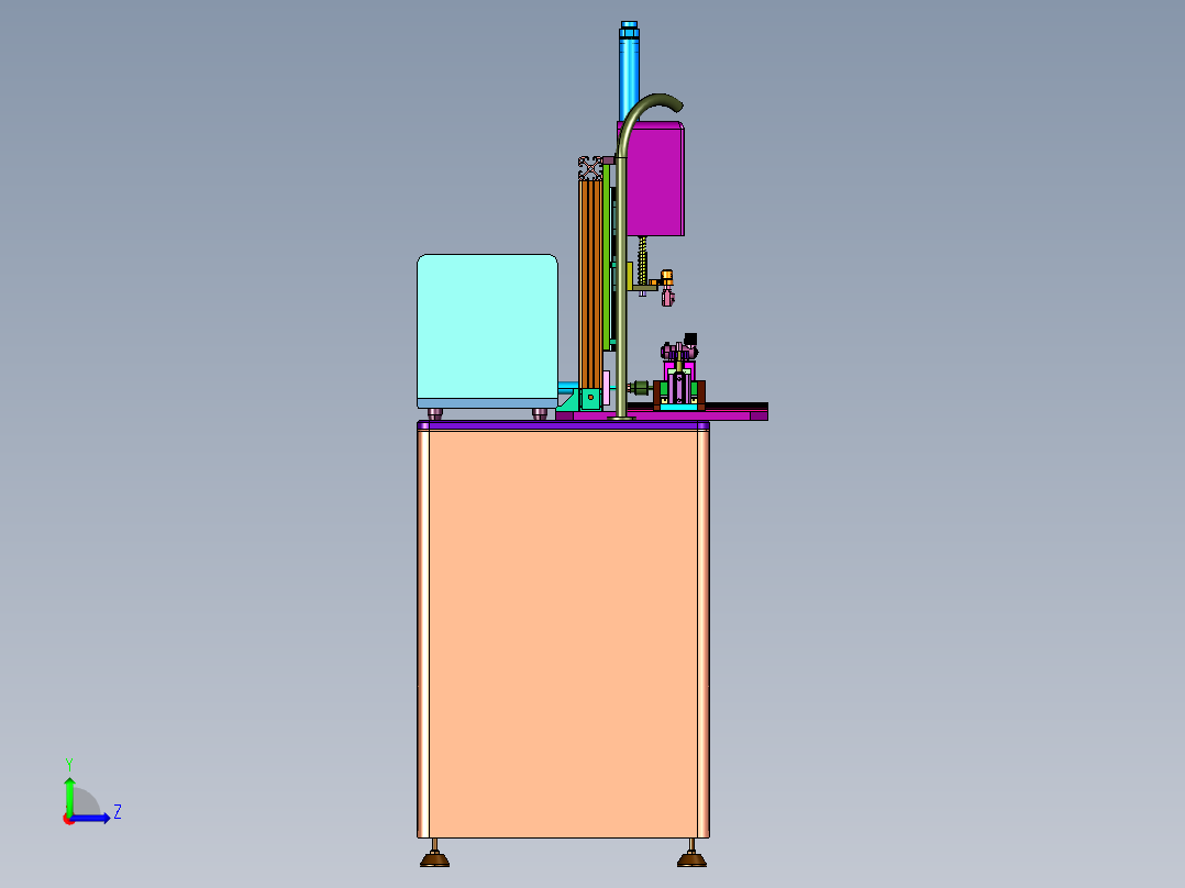 热水器阀吹气式锁螺丝机左视图