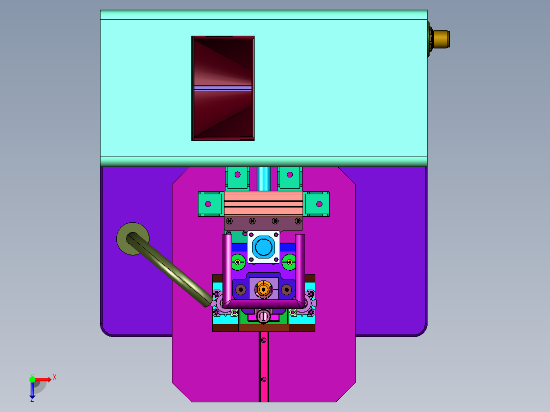 热水器阀吹气式锁螺丝机俯视图