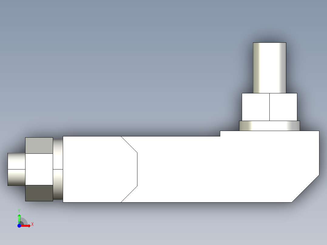 方型鉸鏈SQH,SQS(B)-3D多系列多零件图纸模型前视图