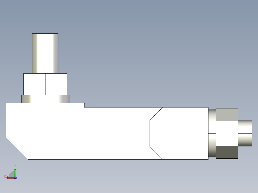 方型鉸鏈SQH,SQS(B)-3D多系列多零件图纸模型后视图