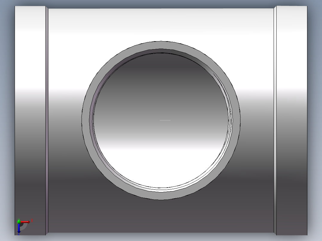 三通-异径 DN80-DN50俯视图