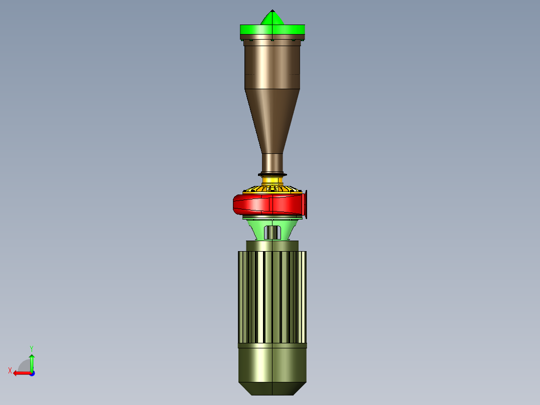 电动机驱动特斯拉涡轮泵后视图
