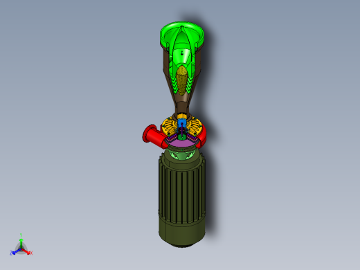 电动机驱动特斯拉涡轮泵正等轴测缩略图