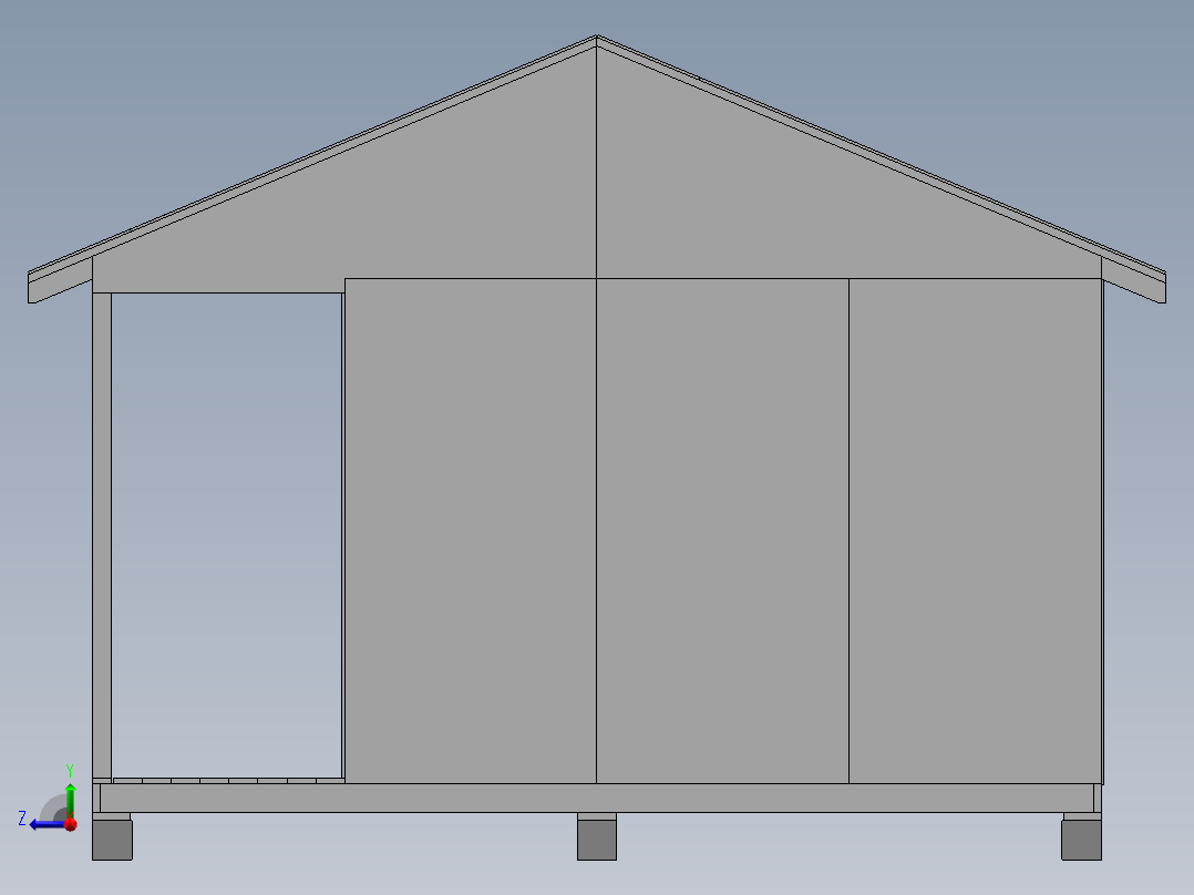 16x20小屋门廊右视图