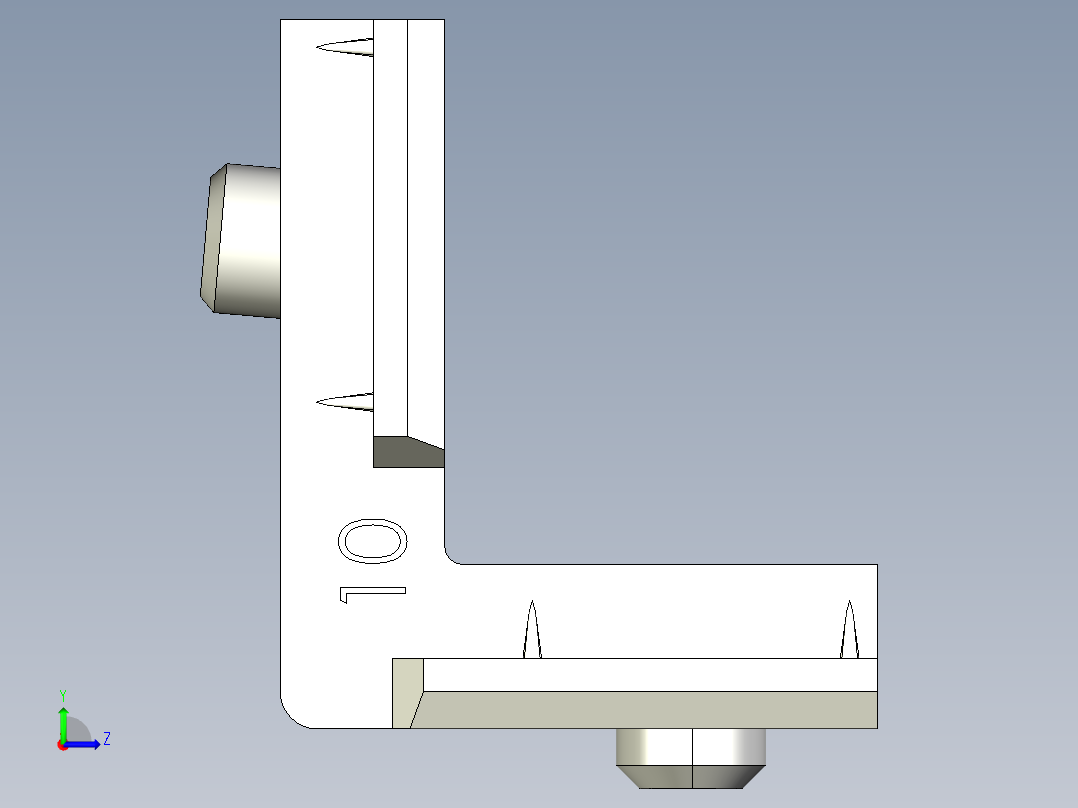 型材-BR 10-10 INNER BRACKET KJN535572左视图