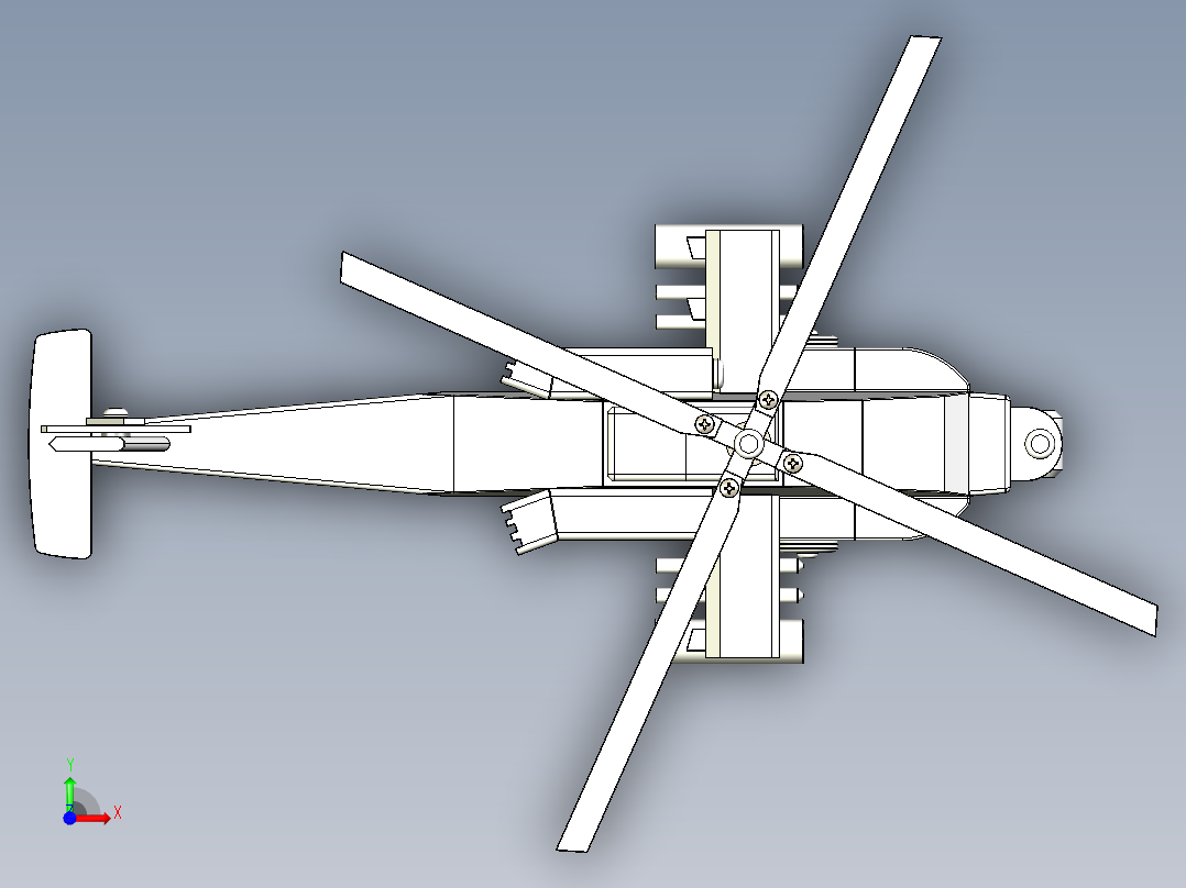 阿帕奇直升机木制玩具前视图