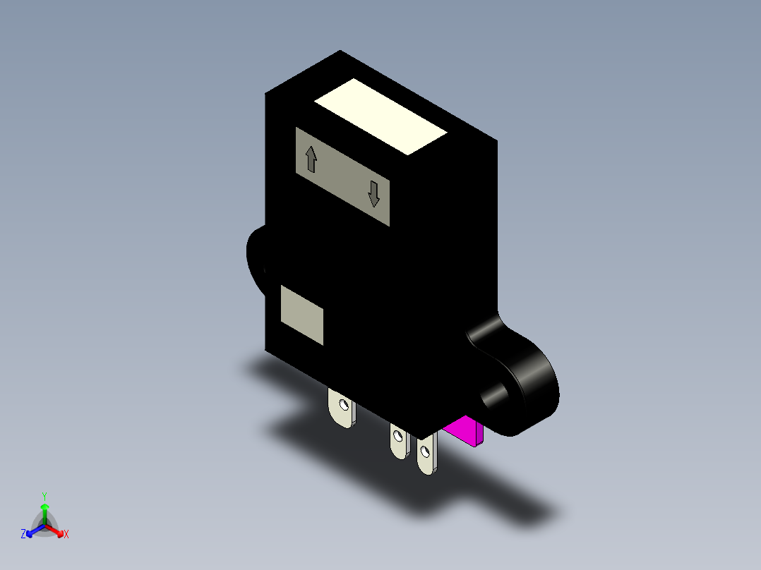 光电_激光传感器03）LSD-Q07-C正等轴测图