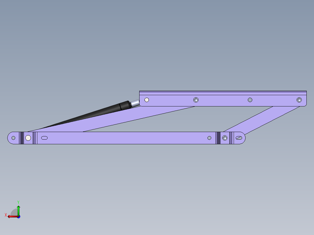 沙发转换机构后视图