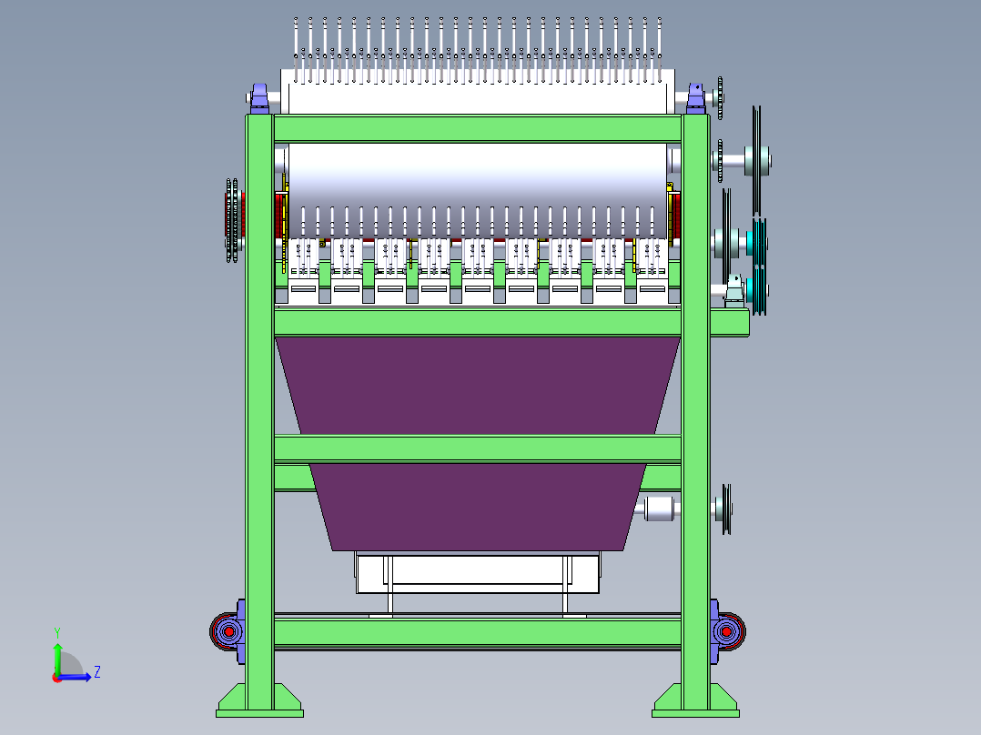 分选机总装图左视图