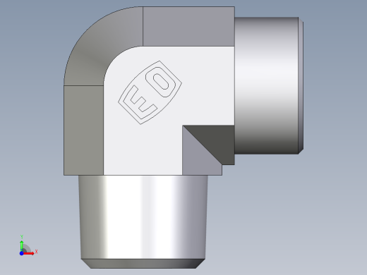 卡套式工业通用硬管接头EO_Male_stud_elbow_WE25S1NPTCFX前视缩略图