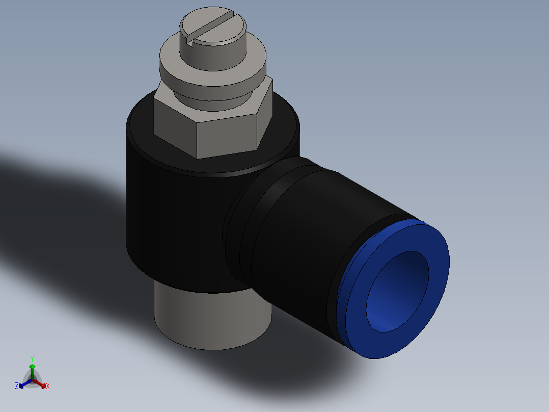 Ø10 x 1-4 - CONTROLE DE FLUXO 90° BANJO (C0K511028)主视图