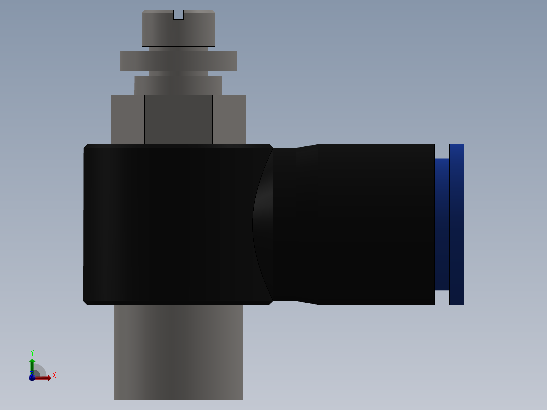 Ø10 x 1-4 - CONTROLE DE FLUXO 90° BANJO (C0K511028)前视图