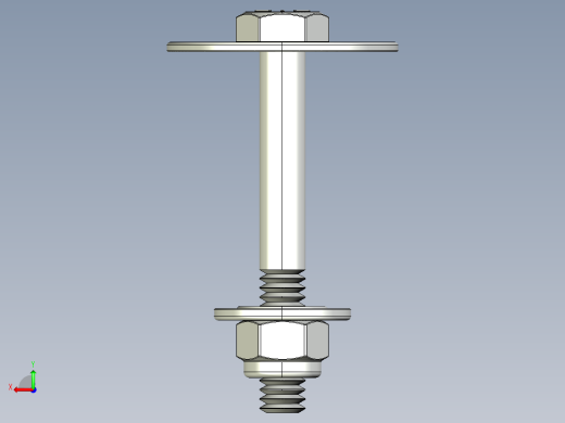 紧固件-IGES 0.2500 Hex Bolt-01后视缩略图