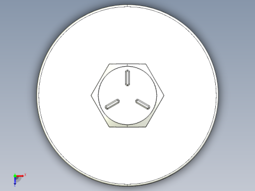 紧固件-IGES 0.2500 Hex Bolt-01俯视缩略图