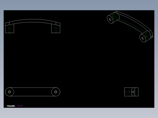 人體工學型把手EBP,EBP.B-2D多系列多零件图纸模型