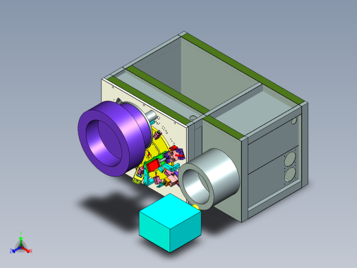 自动铆接螺丝螺帽C型环的机器正等轴测缩略图