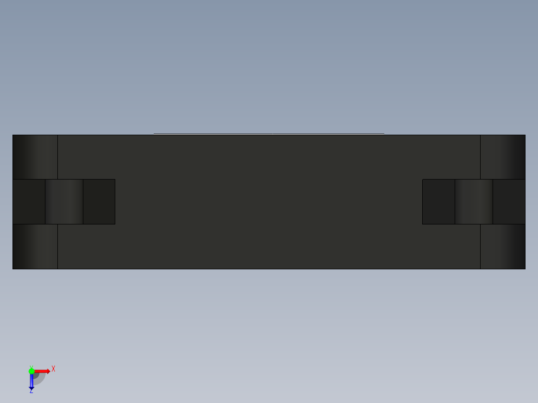 轴流风扇40x40x10mm俯视图