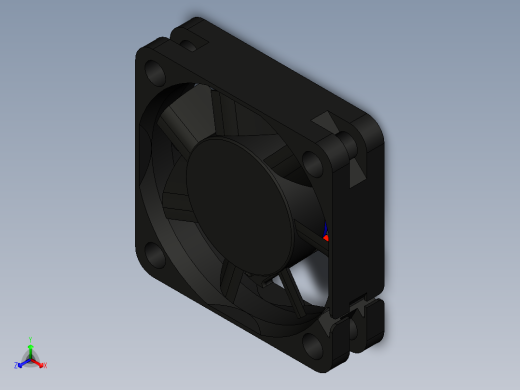 轴流风扇40x40x10mm正等轴测缩略图