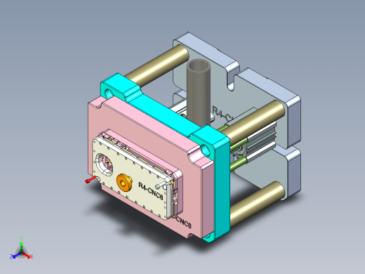 R4-笔记本CNC工装夹具三维模型CNC6-1030