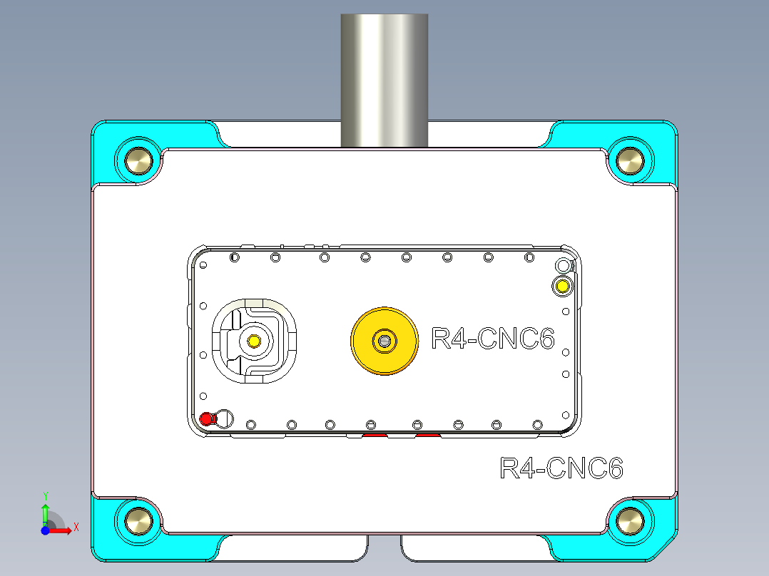 R4-笔记本CNC工装夹具三维模型CNC6-1030前视图